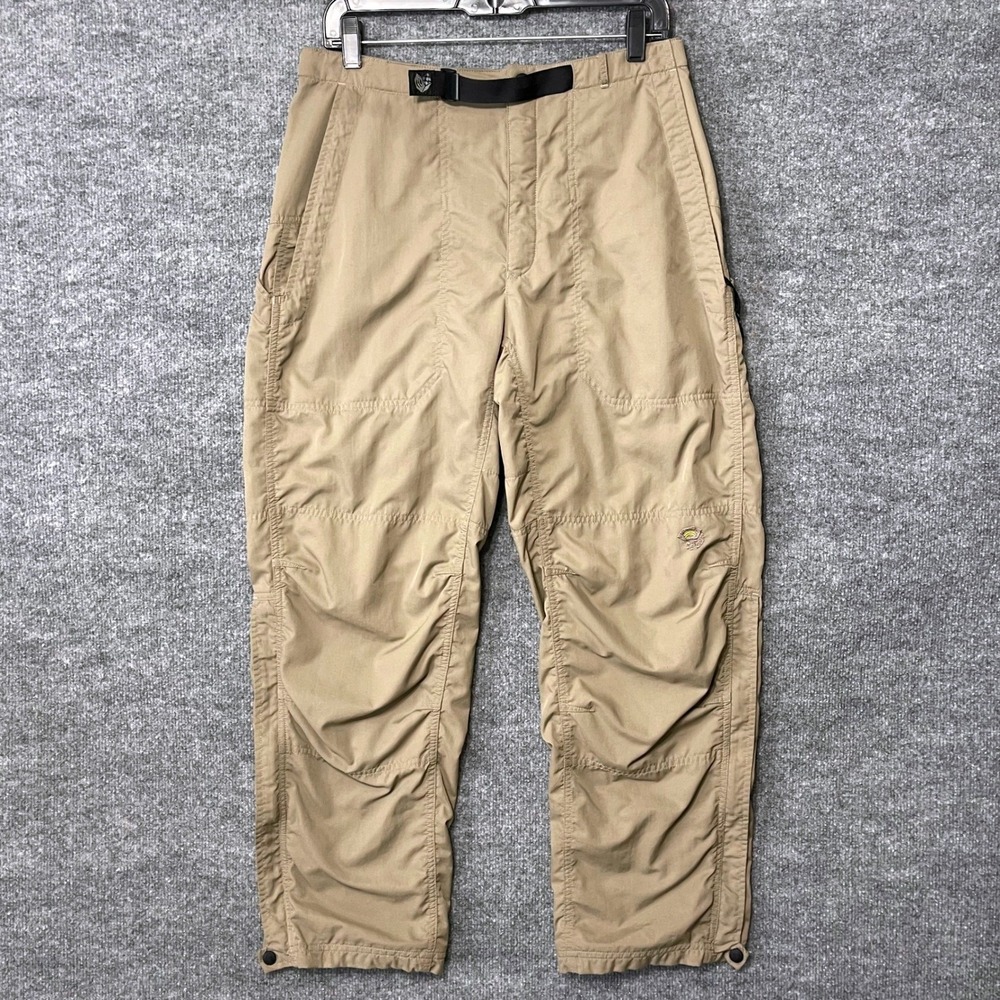 Mountain Hardwear Womens Tan Nylon Lined Hiking Pants Integrated Belt Size 10